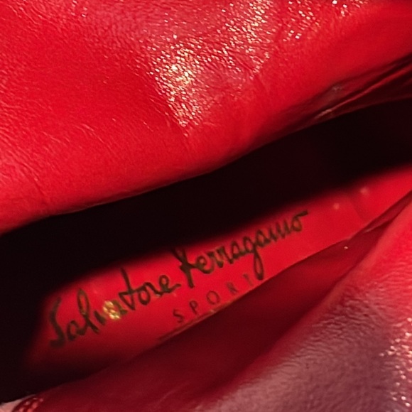 RARE! Salvatore Ferragamo Brown Leather Wedge Boots - Picture 13 of 16